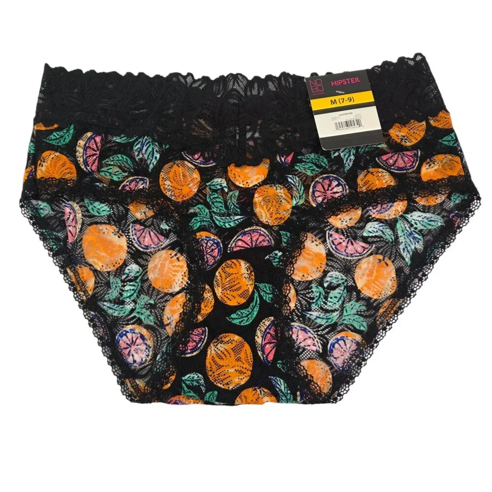 No Boundaries NOBO Lace Hipster 4-Pack Multi-Color Panties – Size M (7-9) NWT